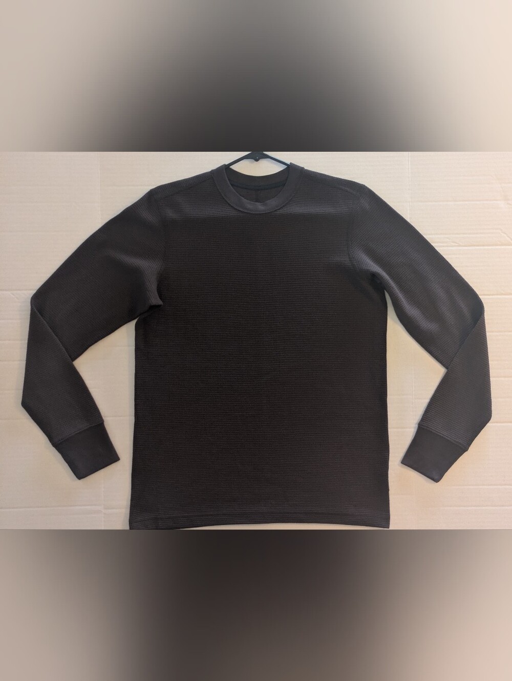 rag & bone Men's Dark Brown Waffle-Knit Long Sleeve Crew- Sm (NWOT)